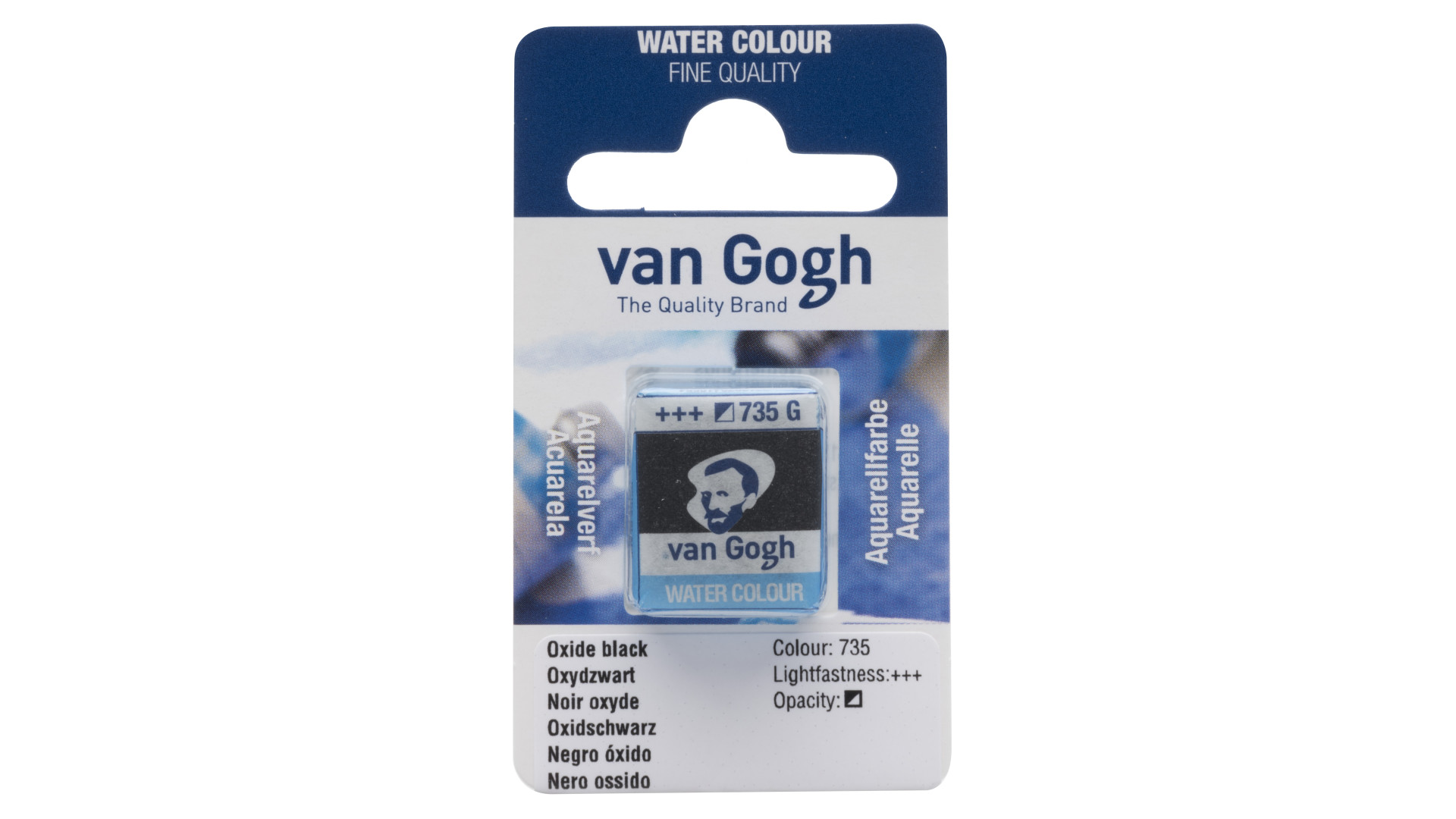 Półkostka akwareli Van Gogh Oxide Black 735