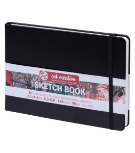 Talens Art Creation Sketchbook Black 14.8 x 21 cm, 140 g, 80 sheets
