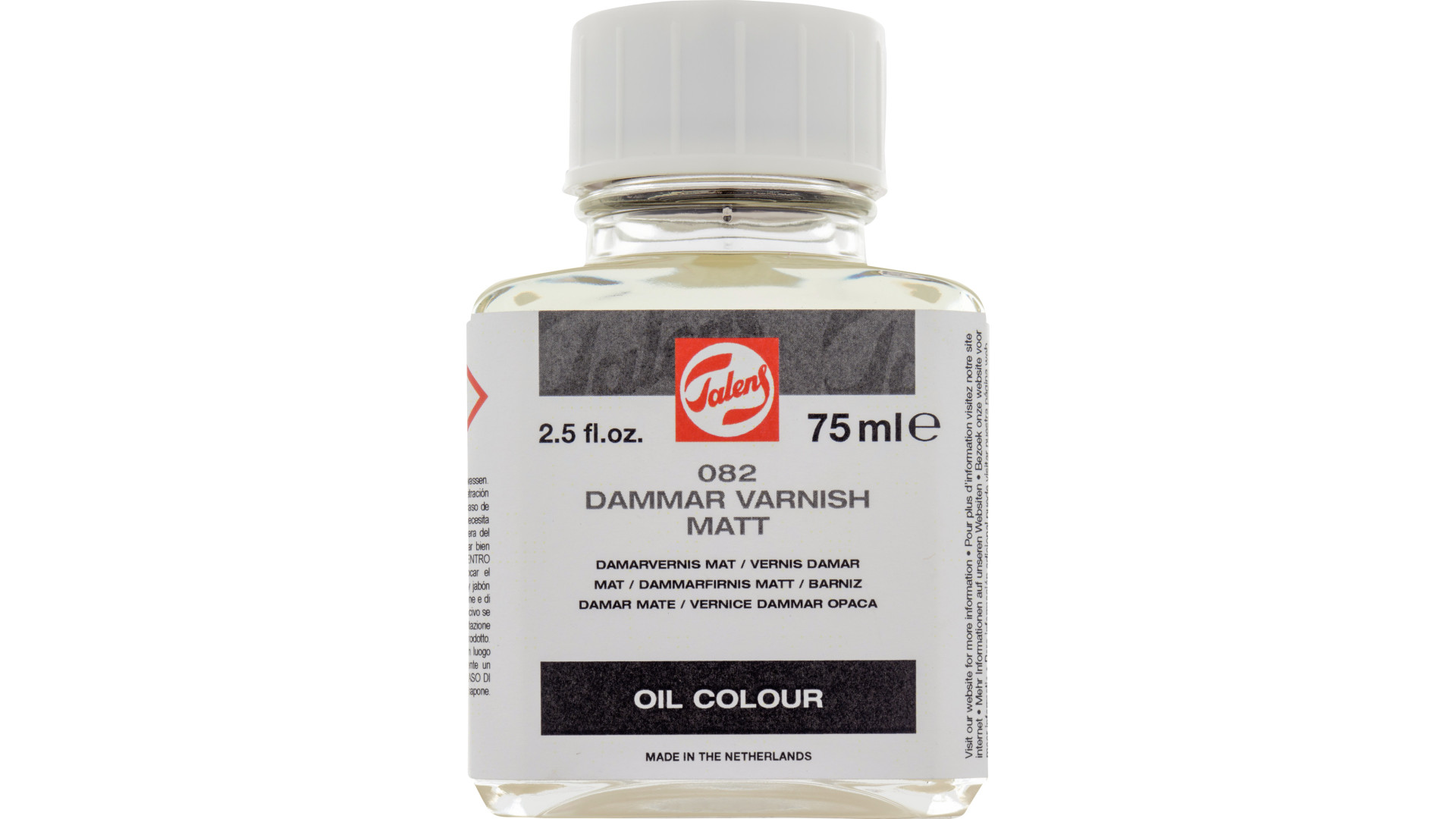 Werniks damarowy matowy, butelka 75 ml