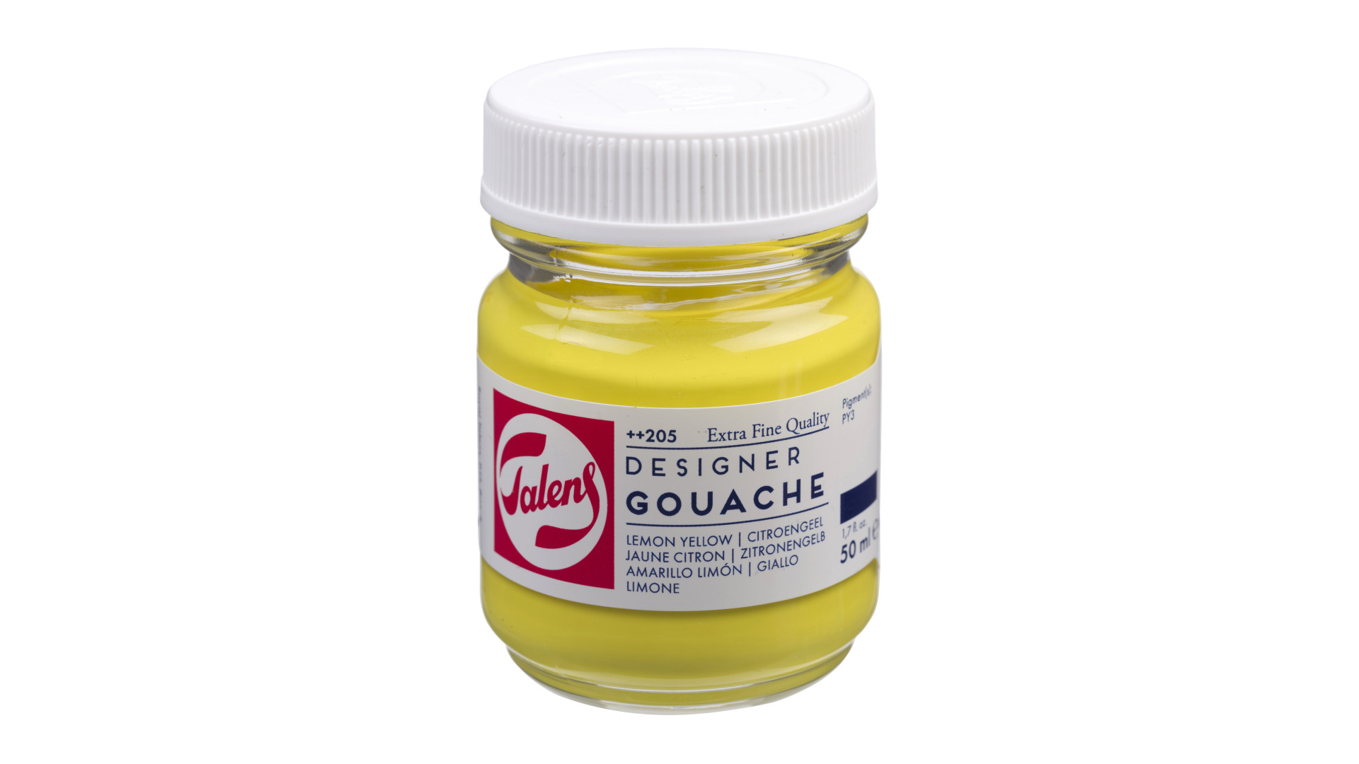 Talens Gouache Extra Fine Quality Bottle 50 ml Lemon Yellow (Primary) 205