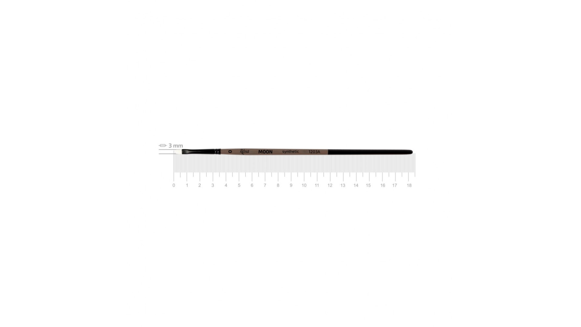 Synthetic Angular Brush, MOON 1203A, №0, Short Handle, ROSA