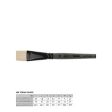 Synthetic Flat Brush, TERRA 1608F, №10, Long Handle, ROSA