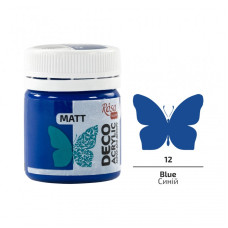 Akryl do dekoracji, Blue (12), mat, 20 ml, ROSA Talent