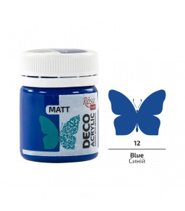 Acrylic for decor Blue (12) mat 20 ml ROSA Talent