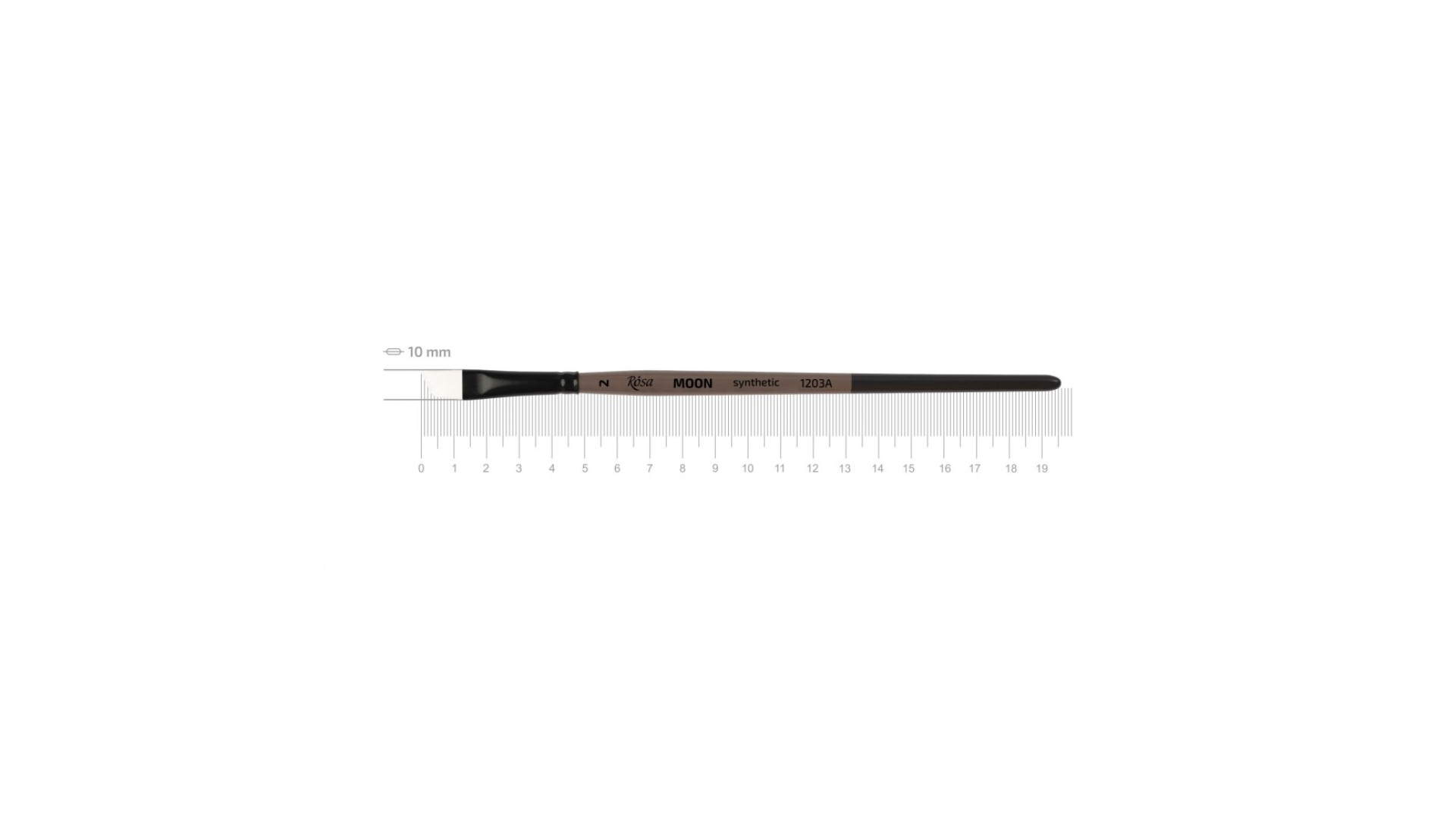 Synthetic Angular Brush, MOON 1203A02, Short Handle, ROSA