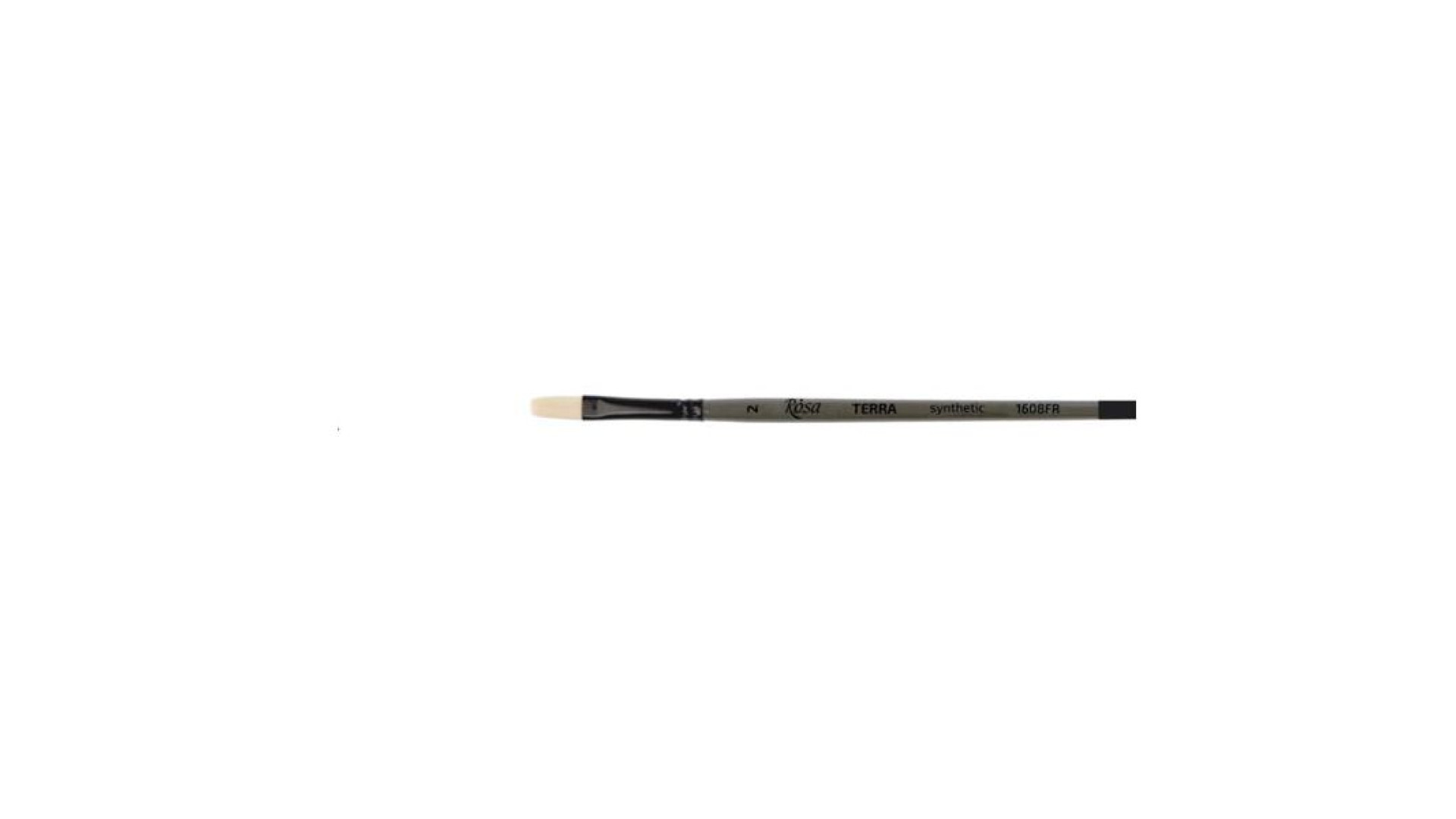 Synthetic Flat Brush, TERRA 1608F02, Long Handle, ROSA