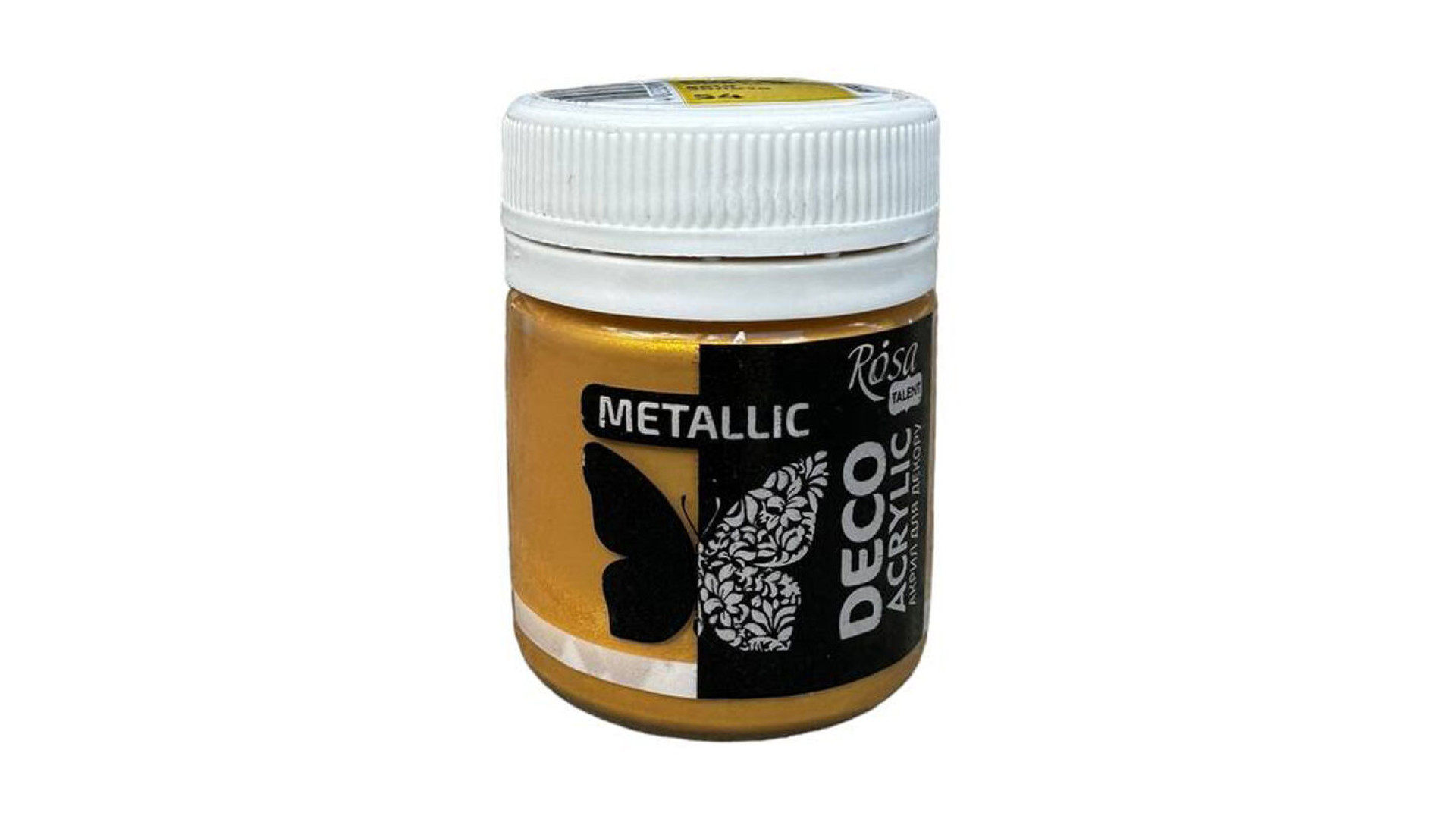 Akryl do dekoracji, 54 Gold, metallic, 20 ml, ROSA Talent