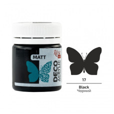 Akryl do dekoracji Black (17) mat 20 ml ROSA Talent