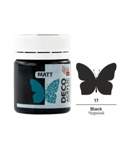 Acrylic for decor Black (17) mat 20 ml ROSA Talent