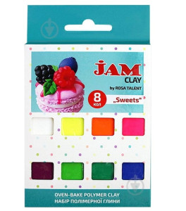Zestaw z modeliny "Słodkości" 8x20g Modelina Jam ROSA TALENT