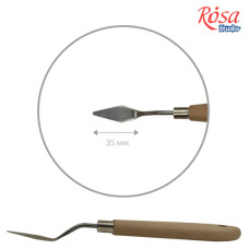 Spatula do farb ROSA Studio 11916 w kształcie rombu, długość 3,5 cm, nr katalogowy 1019