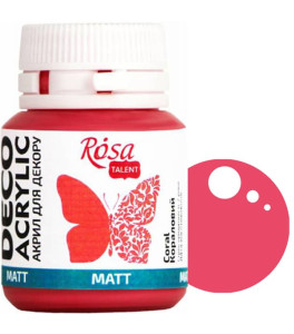 Akryl do dekoracji Coral (32) mat 20 ml ROSA Talent