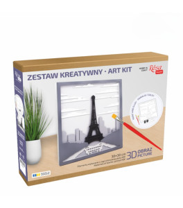 ROSA Set 3D painting "Paris" panel MDF 30x30cm