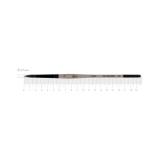 Squirrel mix Round Brush, FLOW 138, №5, Short Handle, ROSA