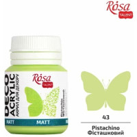 Acrylic for decor, Pistachio (43), mat, 20 ml, ROSA Talent