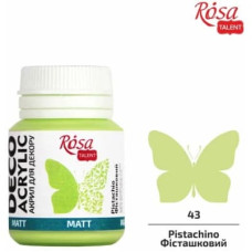 Akryl do dekoracji Pistacja (43) mat 20 ml ROSA Talent