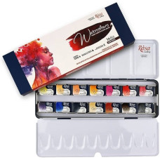 Set of watercolor paints "Portrait" ROSA Gallery, metal case, 14 colors, full pans