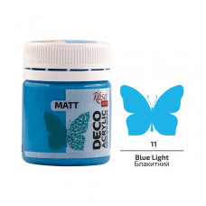 Akryl do dekoracji, Blue Light (11), mat, 20 ml, ROSA Talent