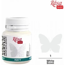 Acrylic for decor White (01) mat 20 ml ROSA Talent