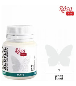 Akrulik do dekoracji Biały (01) mat 20 ml ROSA Talent