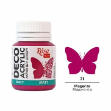 Akryl do dekoracji Magenta (21) mat 20 ml ROSA Talent