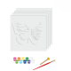 ROSA Set 3D painting "Butterfly" panel MDF 17x17cm
