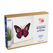ROSA Set 3D painting "Butterfly" panel MDF 17x17cm