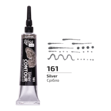 ROSA Kontur uniwersalny 20 ml Srebrny brokatowy 161