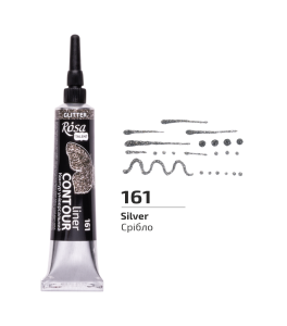 ROSA Kontur uniwersalny 20 ml Srebrny brokatowy 161