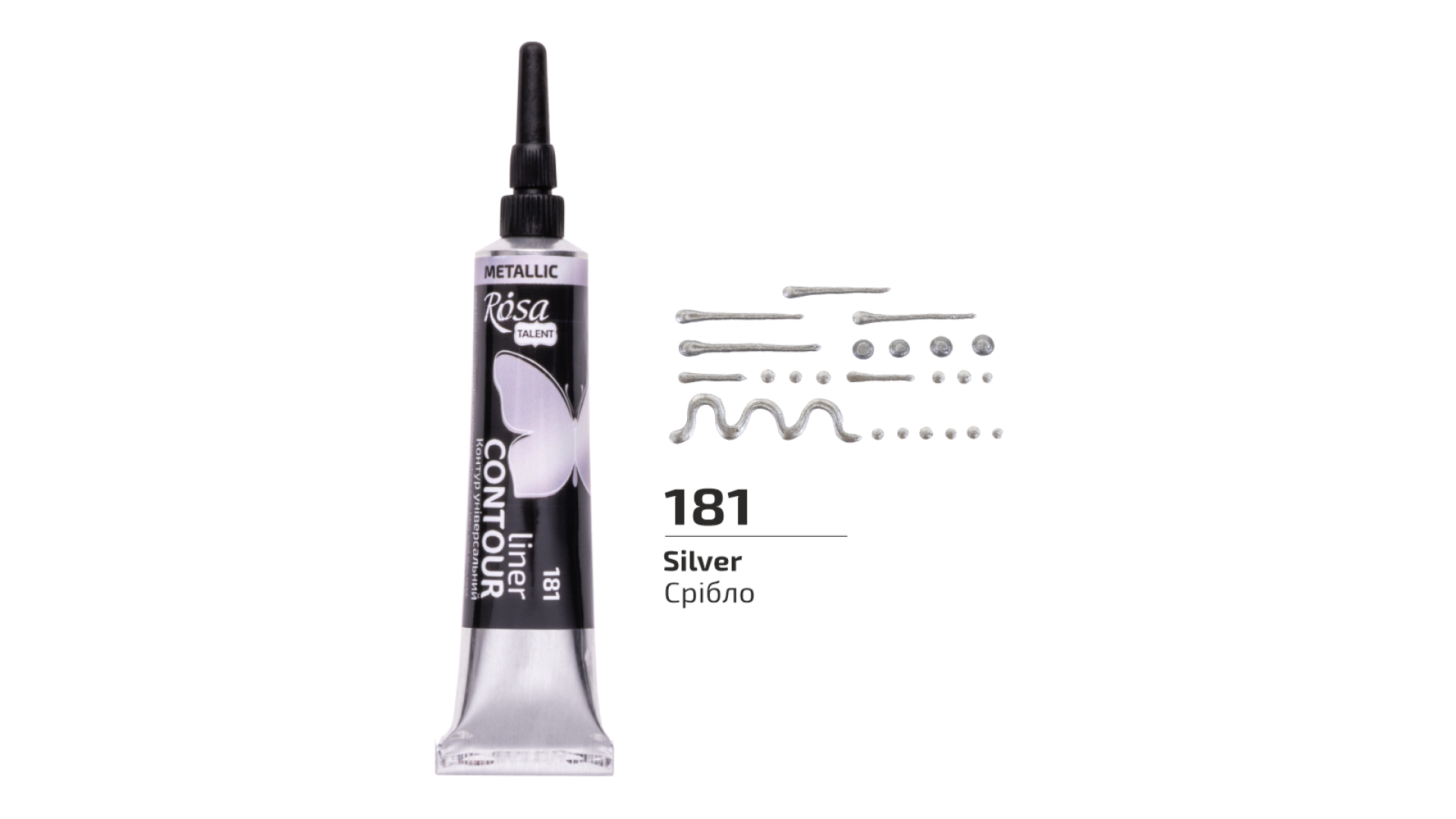 ROSA Kontur uniwersalny 20 ml Srebrny 181
