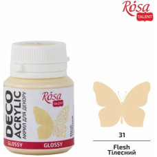 Akryl do dekoracji, Flesh (31), mat, 20 ml, ROSA Talent