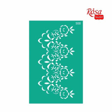 Curb Reusable Adhesive Stencil №500 13x20 cm Series „Ajur“ ROSA TALENT