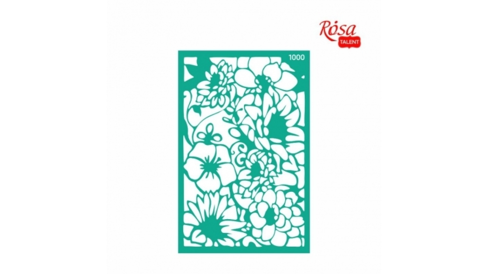 Background Reusable Adhesive Stencil №1 13x20 cm Series „Flowers“ ROSA TALENT