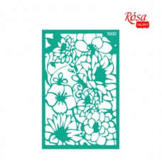 Reusable Adhesive Stencil №2002 13x20 cm Series „Flowers“ ROSA TALENT