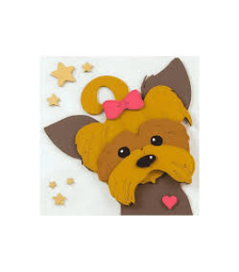 Set 3D painting "Doggy" primed MDF 18x18cm ROSA TALENT