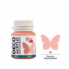 Akryl lakier do paznokci Peachy (50), matowy, 20 ml, ROSA Talent