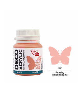 Acrylic for decor Peach (50) mat 20 ml ROSA Talent