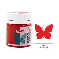 Acrylic for decor Red (07) mat 20 ml ROSA Talent