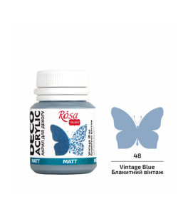Akril do dekoracji Vintage Blue (48) mat 20 ml ROSA Talent