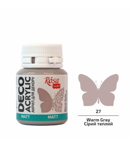 Acrylic for decor Warm Gray (27) mat 20 ml ROSA Talent