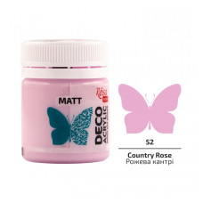 Akryl do dekoracji, Country Rose (52), mat, 20 ml, ROSA Talent