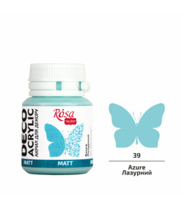Akryl do dekoracji Azure (39) mat 20 ml ROSA Talent