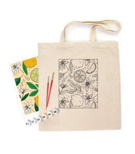 Set ecobag–coloring „Lemons“ cotton 220 gsm 38x42 cm ROSA Talent