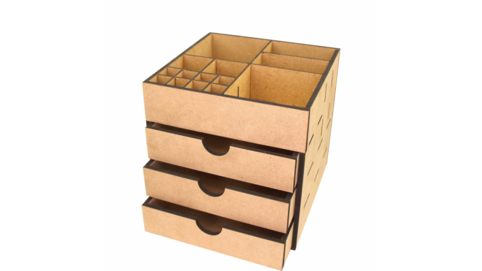 Decorative Storage Box, 3 drawers, MDF, 20.5x20.5x20cm, ROSA TALENT