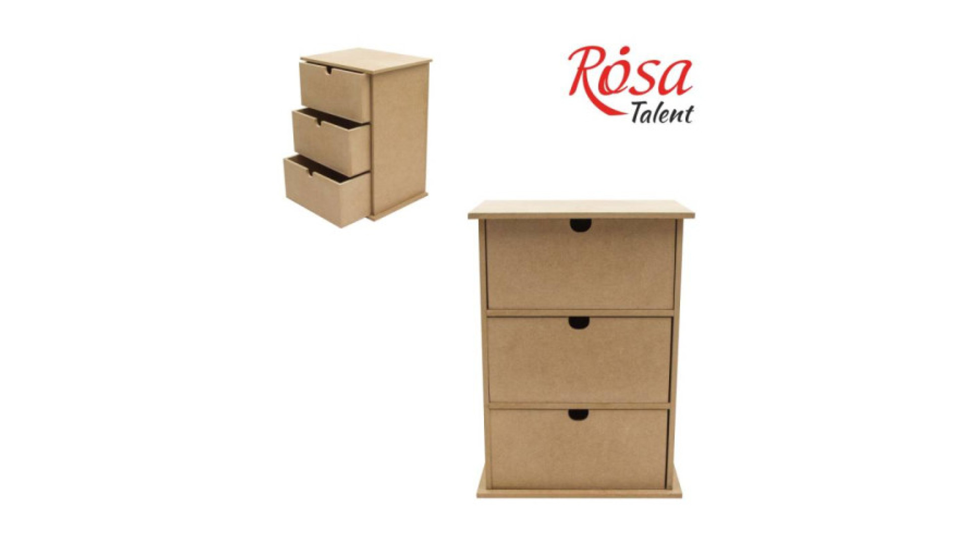 Komoda, 3 szuflady, MDF, 22х12х30cm, ROSA TALENT