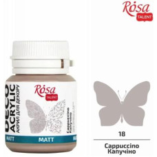 Akryl do dekoracji Cappuccino (18) mat 20 ml ROSA Talent