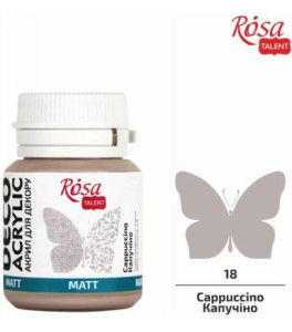 Akryl do dekoracji Cappuccino (18) mat 20 ml ROSA Talent