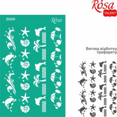 Curb Reusable Adhesive Stencil №5000 13x20 cm Series „Summer“ ROSA TALENT