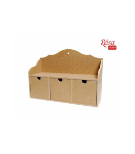 Commode MDF 33x10.5x23cm 3 drawers ROSA TALENT