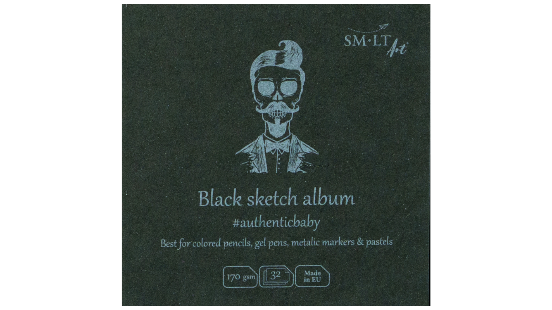 SM-LT AUTHENTIC BABY BLACK ALBUM 9X9 CM 170G 32 SHEETS FB-32(170)/BLACK/9